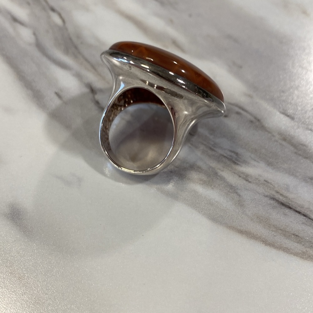 Paola Valentini size 7.5 sterling bold gemstone ring - Picture 2 of 4